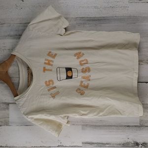Fifth Sun tis the season pumpkin spice latte cropped Tshirt Size Large